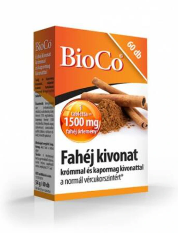 BioCo Fahéj kivonat krómmal és kapormag kivonattal tabletta