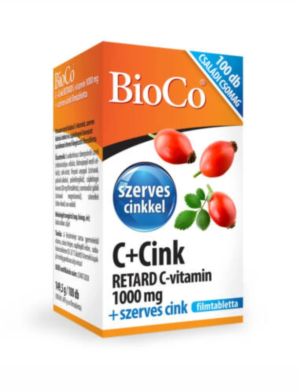Bioco C+Cink Retard C-vitamin 1000mg filmtabletta családi csomag
