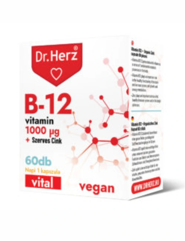 Dr. Herz B12 1000 mcg + szerves cink kapszula