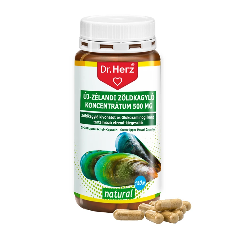 Dr. Herz Új-Zélandi Zöldkagyló koncentrátum 500mg kapszula