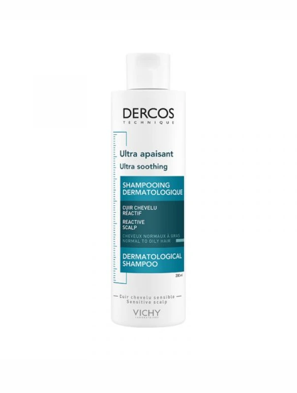 Vichy Dercos nyugtató hatású sampon érzékeny fejbőrre, normál és zsíros hajra