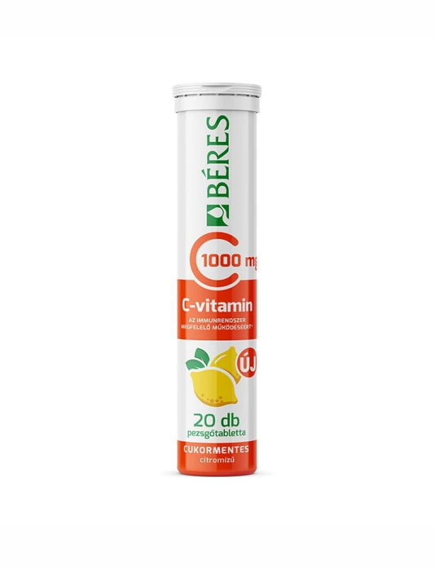 Béres C-vitamin 1000 mg cukormentes citromízű pezsgőtabletta