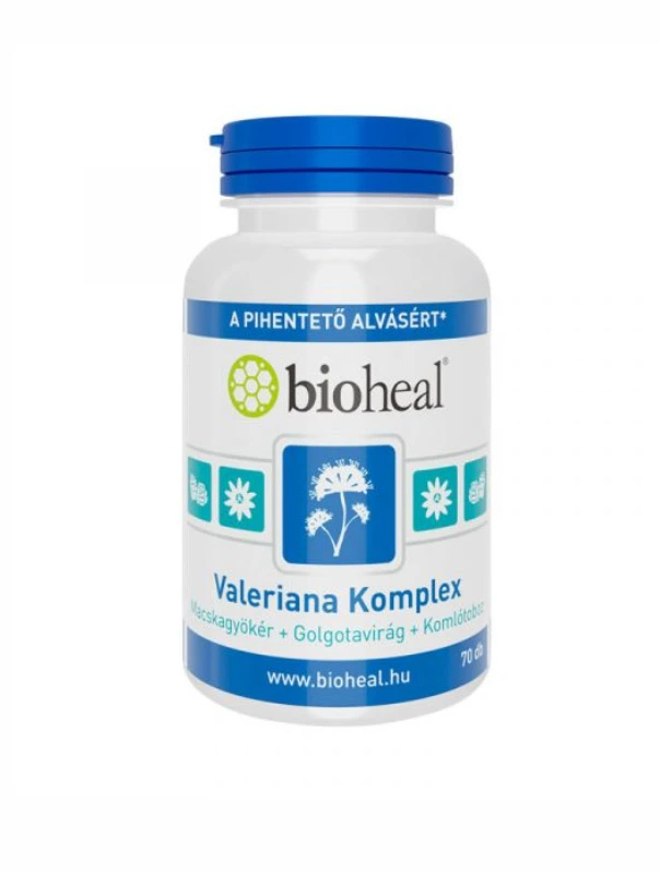 Bioheal Valeriana Komplex kapszula (Macskagyökér + Golgotavirág + Komlótoboz)