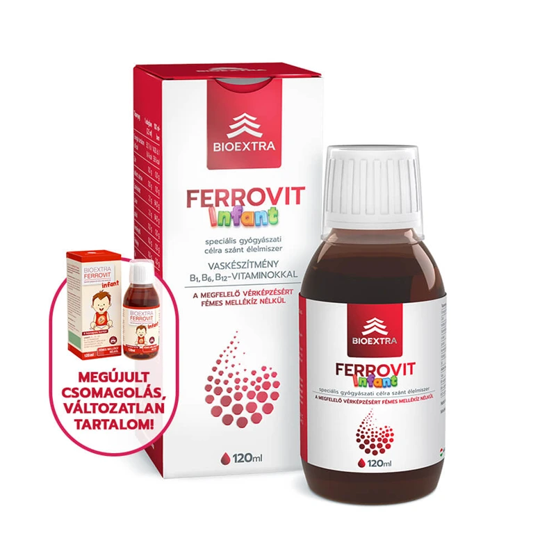 Bioextra Ferrovit Infant speciális gyógyászati célra szánt élelmiszer, csecsemők vashiányos állapota esetén