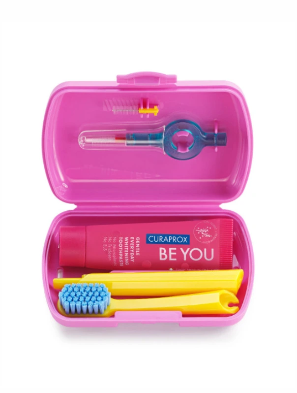 Curaprox TravelSet Utazó készlet pink