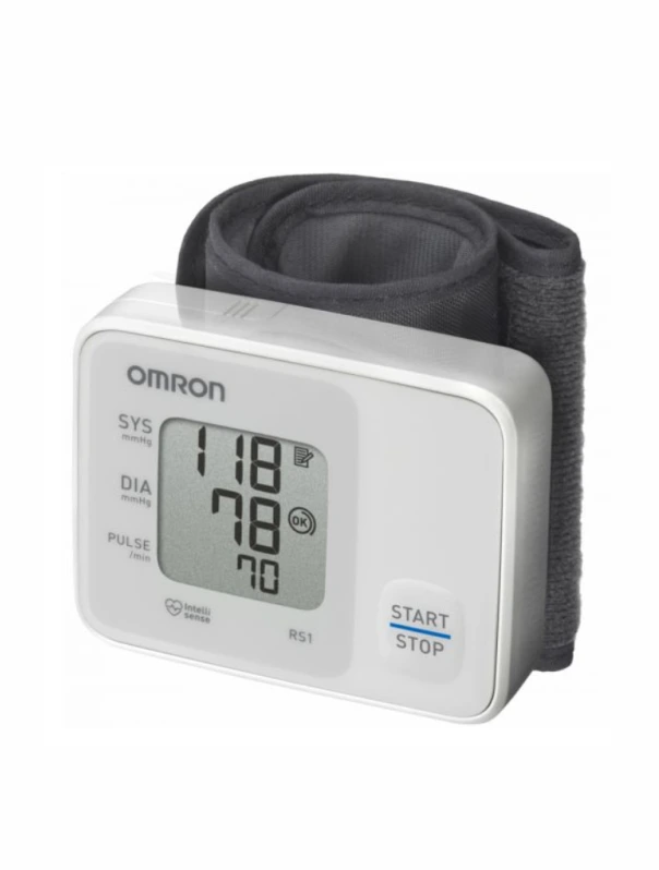 OMRON RS1 Csuklós vérnyomásmérő, Teljesen automata, Intellisense technológia, Fehér
