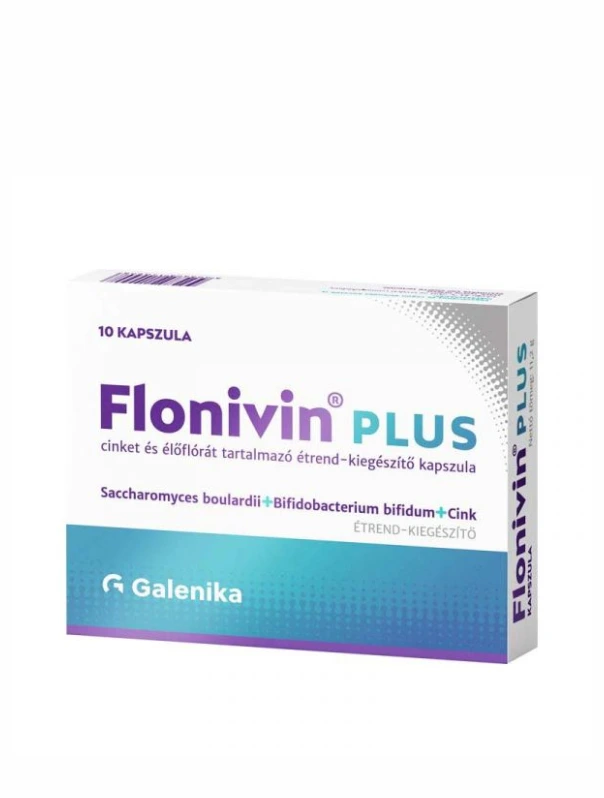 Flonivin Plus cinket és élőflórát tartalmazó étrend-kiegészítő kapszula 10x