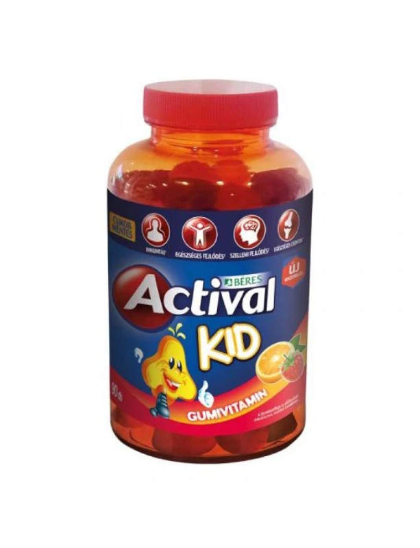 Béres Actival Kid gumivitamin cukormentes gumitabletta