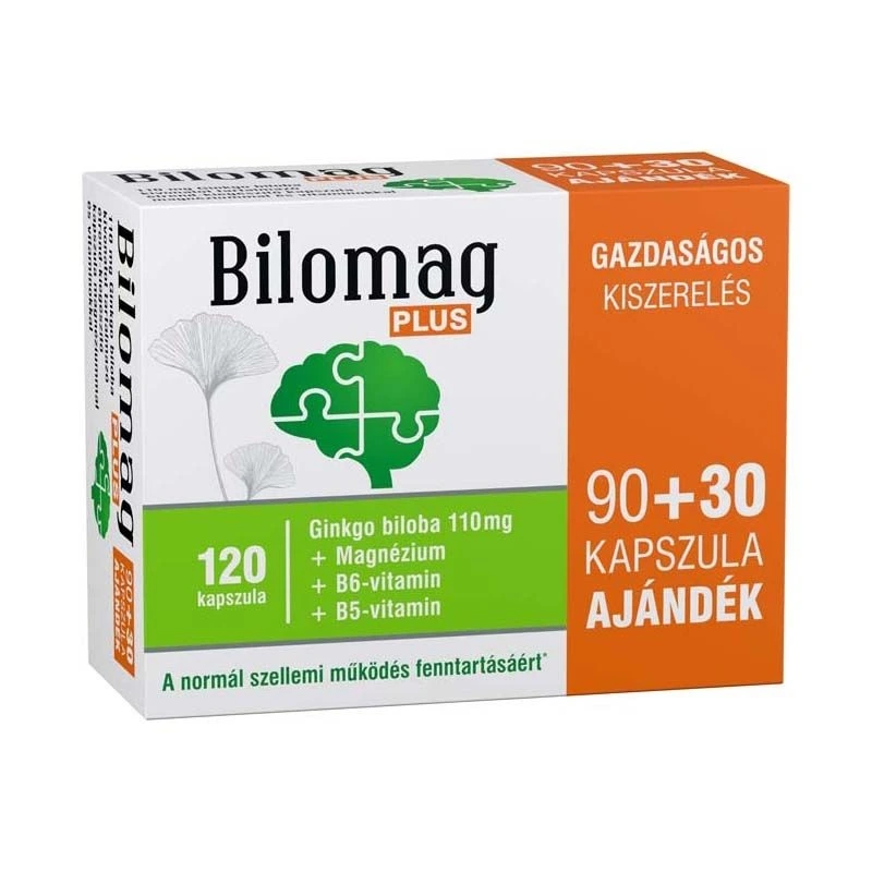 Bilomag PLUS Ginkgo Biloba 110 mg kapszula - 120x (90x+30x)