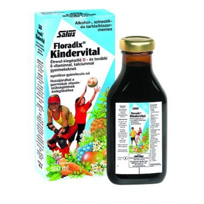 Floradix Kindervital D-vitamin. Ca és 8 vitaminnal