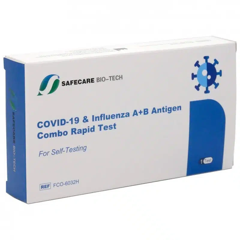 Safecare COVID-19+influenza A/B önellenőrző orrtest