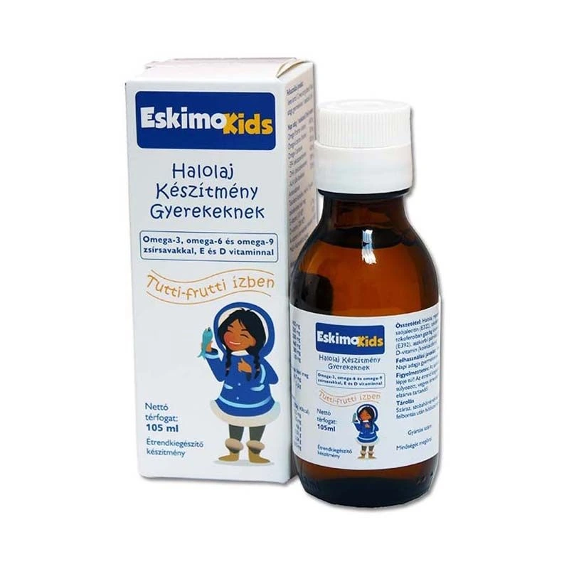 Eskimo Kids étrendkiegészítő olaj Tutti-frutti