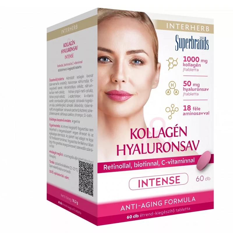 Interherb Kollagén & Hyaluronsav Intense tabletta