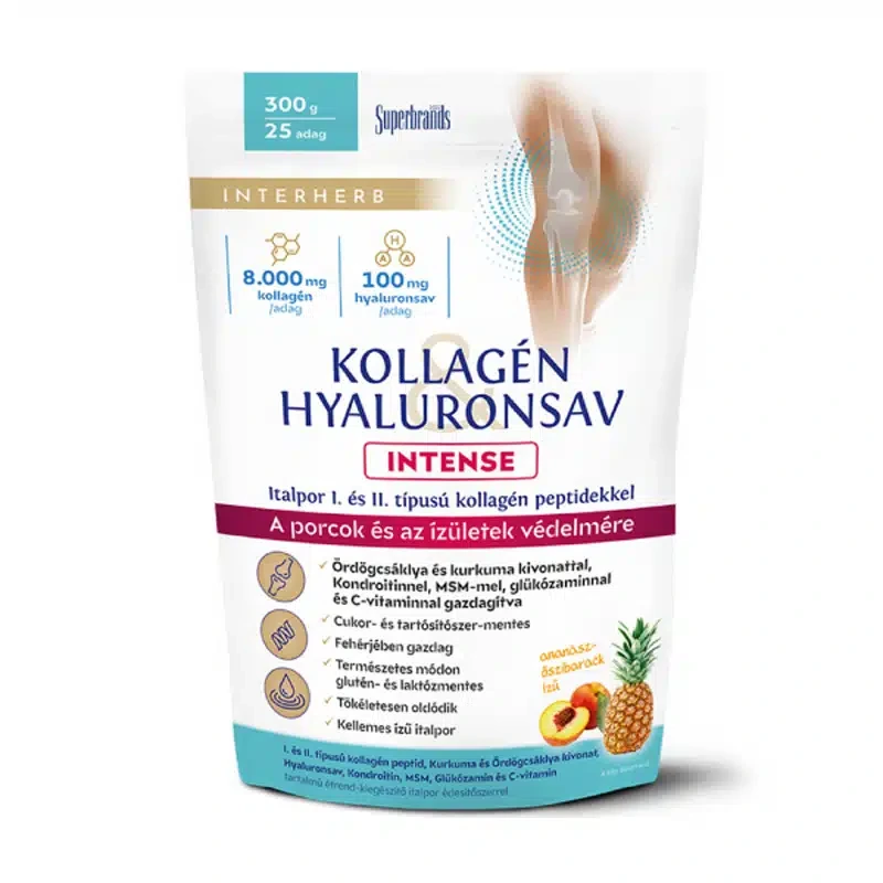 Interherb Intense Kollagén&Hyaluronsav italpor ananász- őszibarack