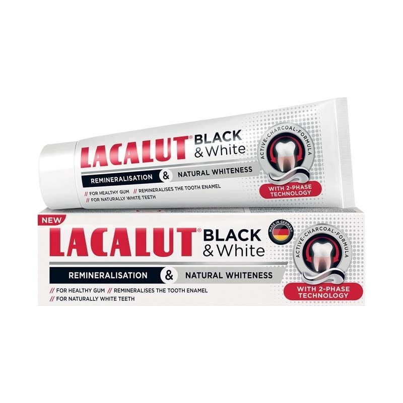 Lacalut fogkrém Black & White