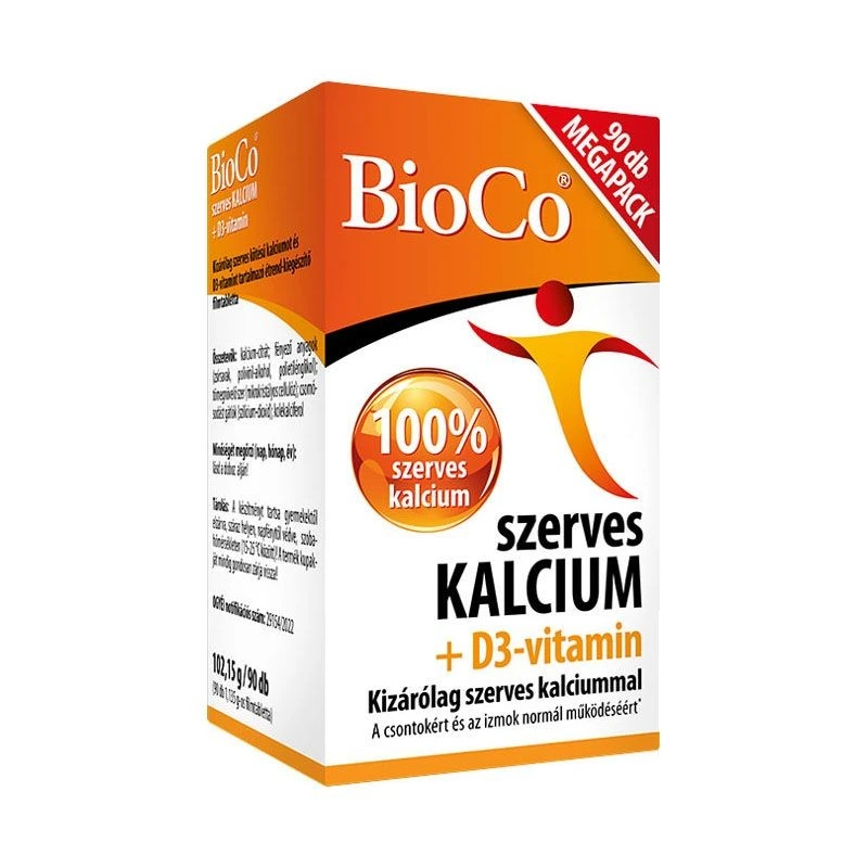 BioCo Szerves Kalcium + D3-vitamin filmtabletta