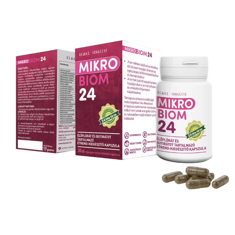 MikroBiom 24 élőflórás étrend-kiegészítő kapszula