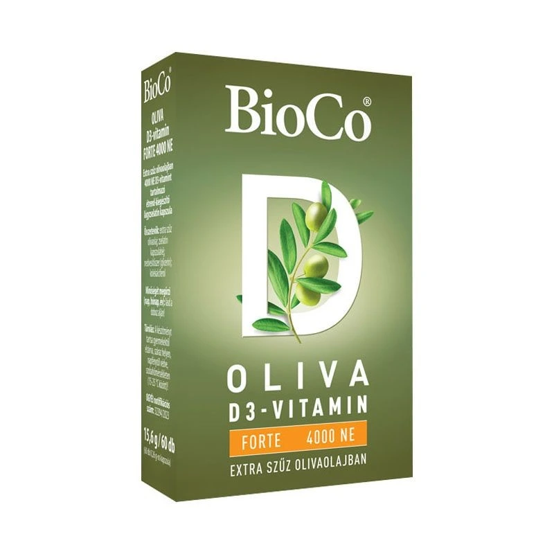 BioCo Oliva D3-vitamin 4000NE Forte lágy kapszula