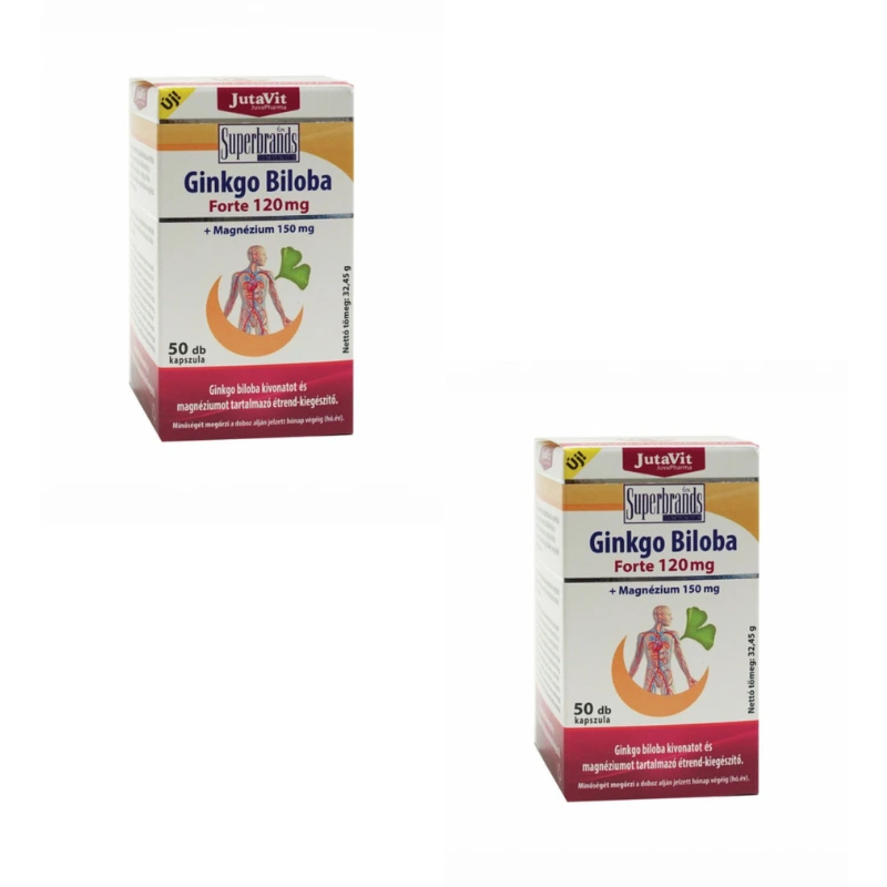 JutaVit Ginkgo Biloba Forte 120 mg + Magnézium 150 mg kapszula 2 darabtól