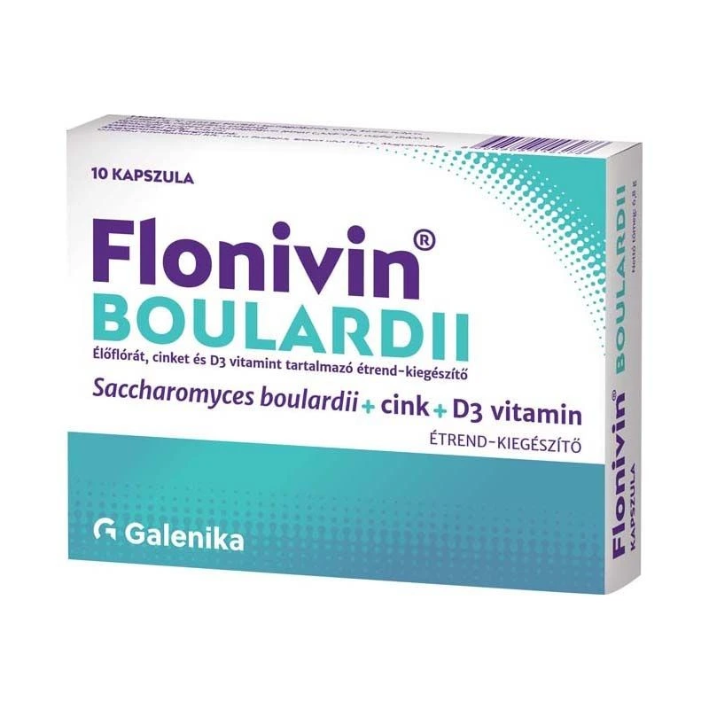 Flonivin Boulardii élőflóra + cink, + D3 vitamin kapszula