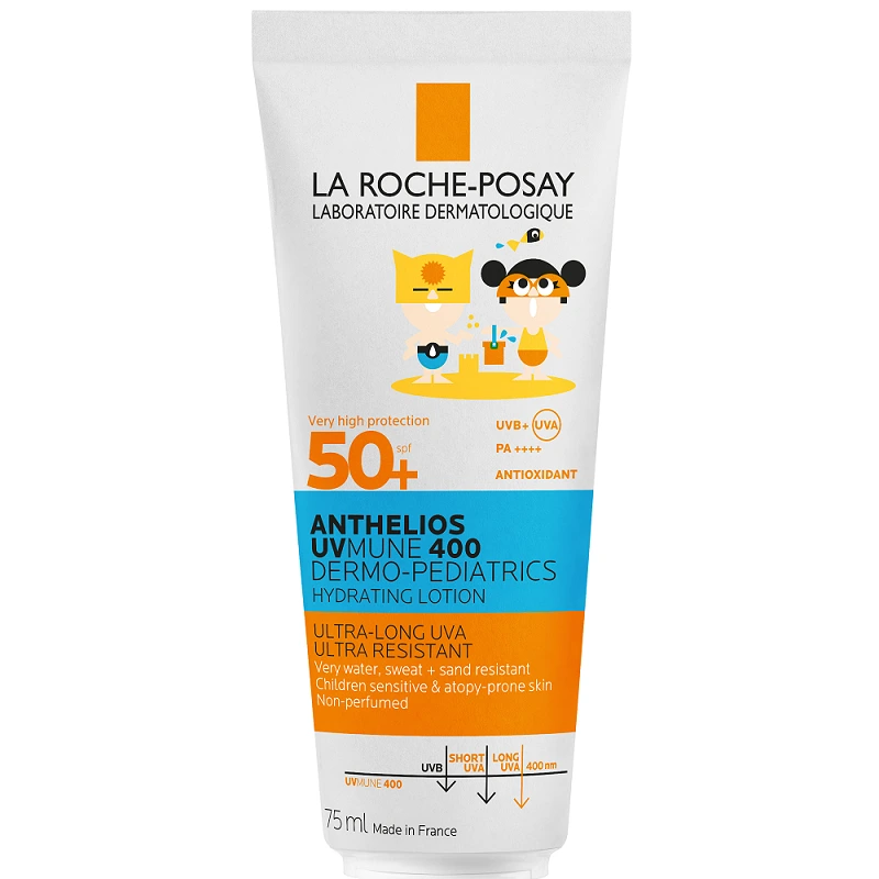 La Roche-Posay Anthelios UVMune 400 Dermo-Pediatrics Hidratáló napvédő tej SPF 50+ gyereknek
