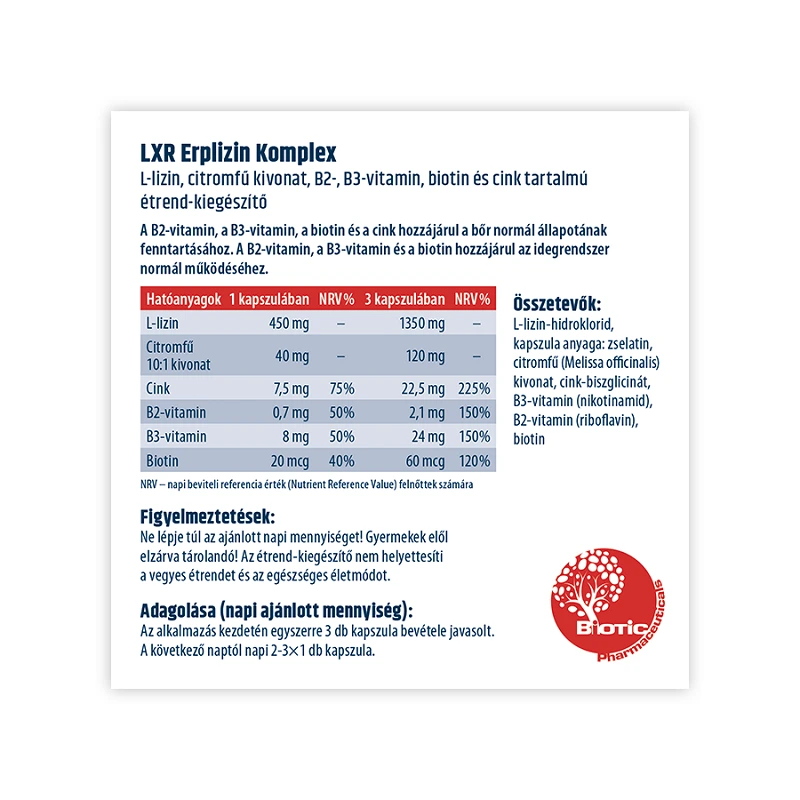 LXR Erplizin Komplex kapszula