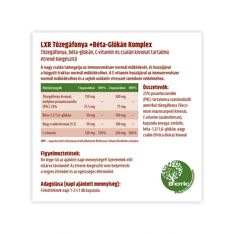 LXR Tőzegáfonya Komplex kapszula