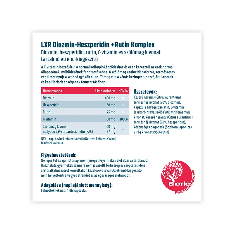 LXR Diozmin Heszperidin komplex kapszula