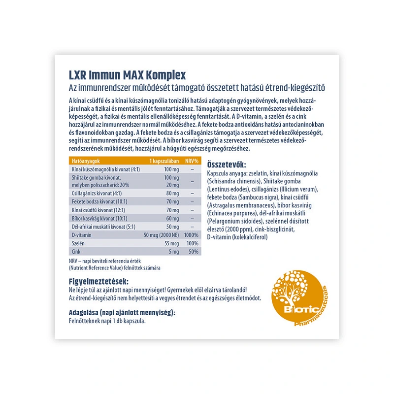 LXR Immun Max Komplex kapszula