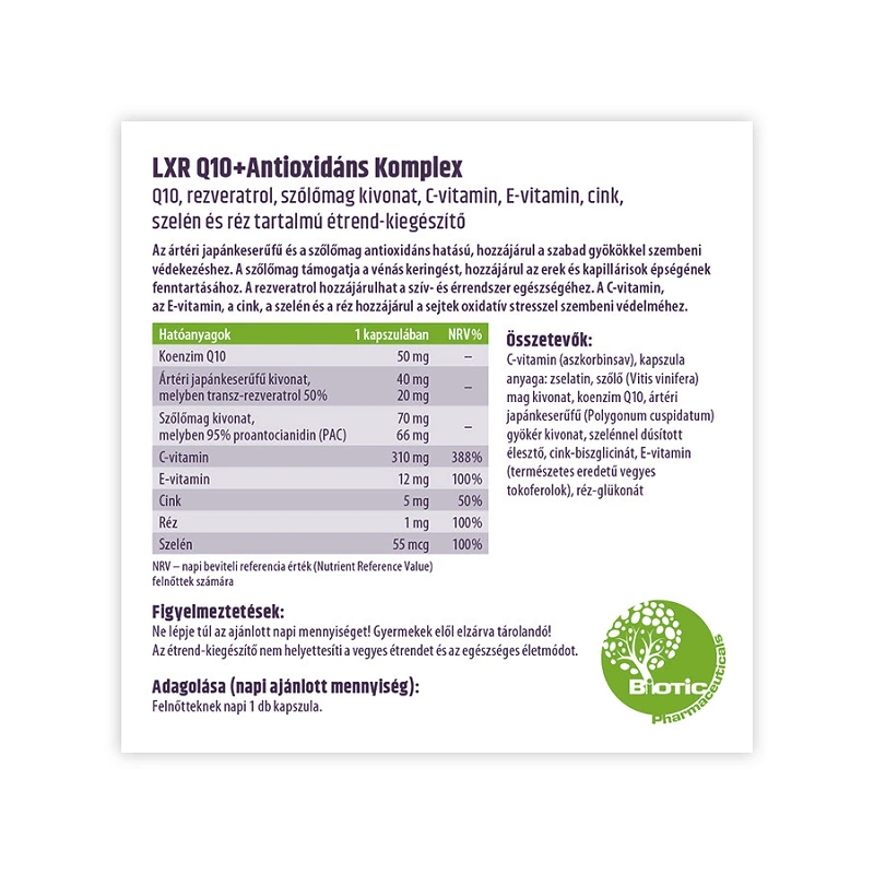 LXR Q10 + Antioxidáns Komplex kapszula