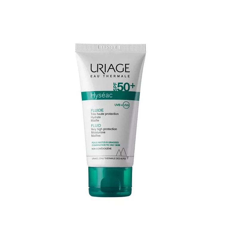 Uriage Hyséac Fluid mattító fényvédő zsíros bőrre SPF50+