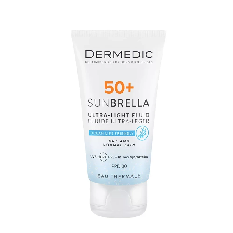 DERMEDIC Sunbrella fényvédő fluid SPF50+ száraz/normál bőrre