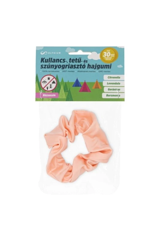 Elysium kullancs/tetű/szúnyog hajgumi pink szatén