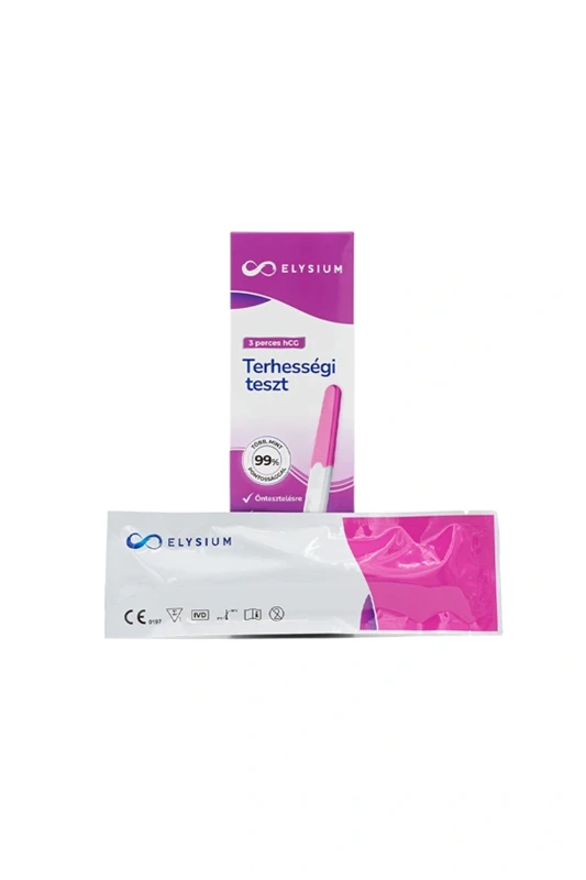 Elysium gyors kimutatású vizeletsugaras terhességi teszt - hCG 20 mIU/ml