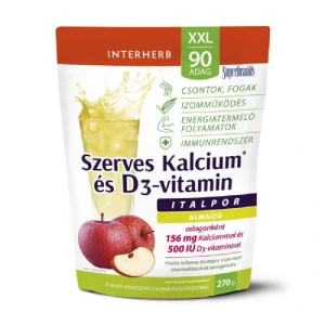 Interherb XXL Szerves Kalcium+D3 almaízű italpor - 90 adag