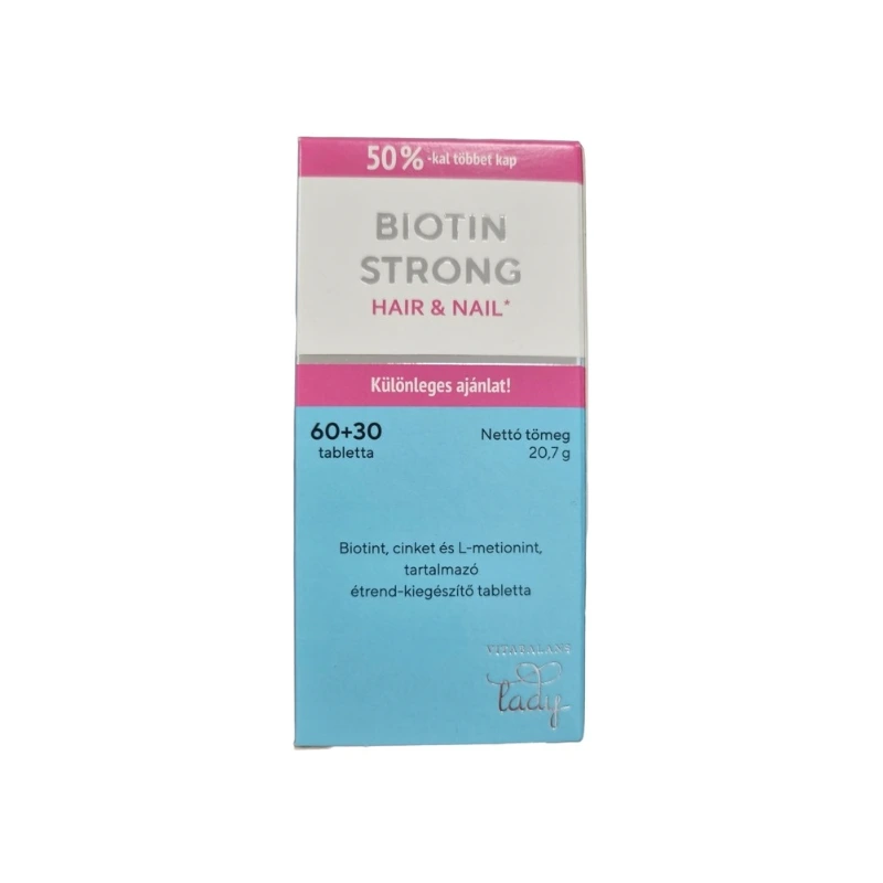 Vitabalans Biotin Strong Haj és köröm tabletta Lady - 60+30x