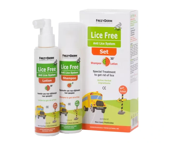 FrezyDerm csomag tetűírtó sampon és spray