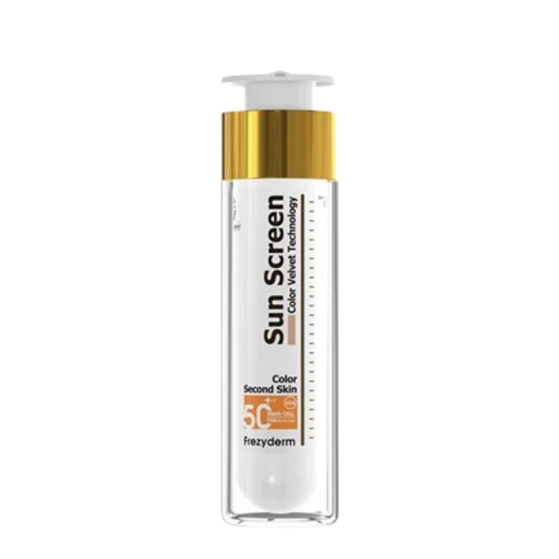 FrezyDerm SunScreen Velvet Face Color SPF50 – Színezett bársonyos napvédő krémzselé arcra – 50ml -