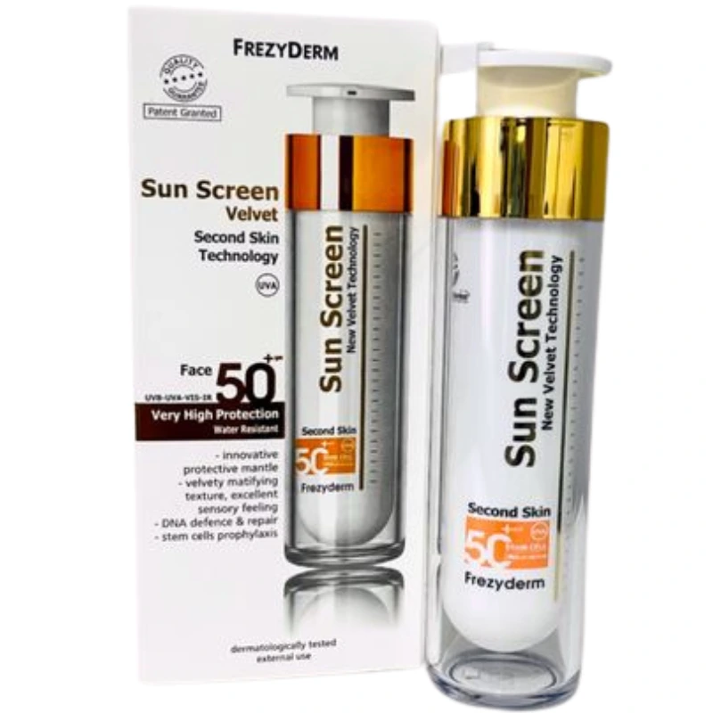 FrezyDerm SunScreen Velvet Face SPF50 – Bársonyos napvédő krémzselé arcra