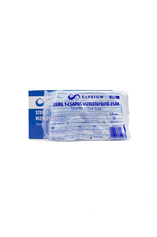 Elysium steril T-csapos vizeletgyűjtő zsák 2000 ml