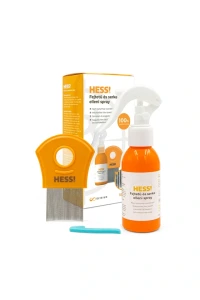 HESS! Fejtetű és serke elleni spray (fém tetűfésűvel és tisztítókefével)