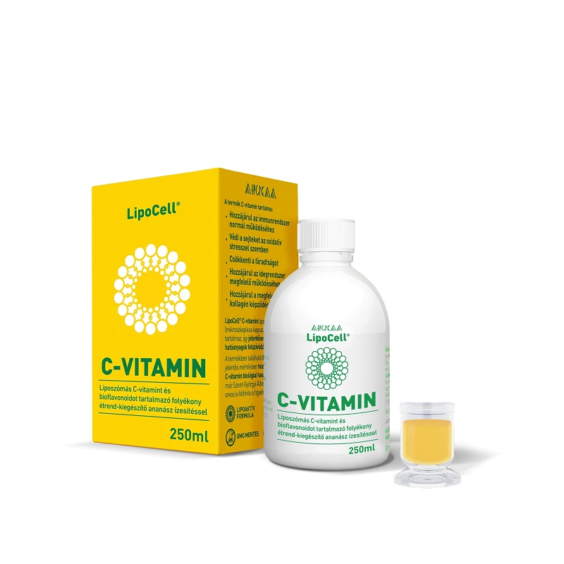 LipoCell Liposzomás C-vitamin étrend kiegészítő folyadék ananász