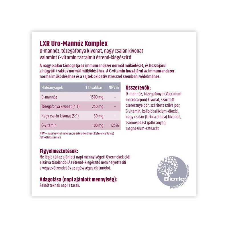 LXR Uro-Mannóz Komplex