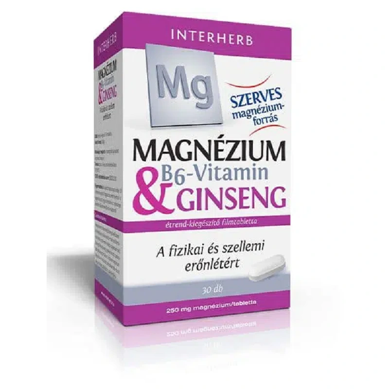 Interherb Magnézium & B6-vitamin & ginseng kapszula