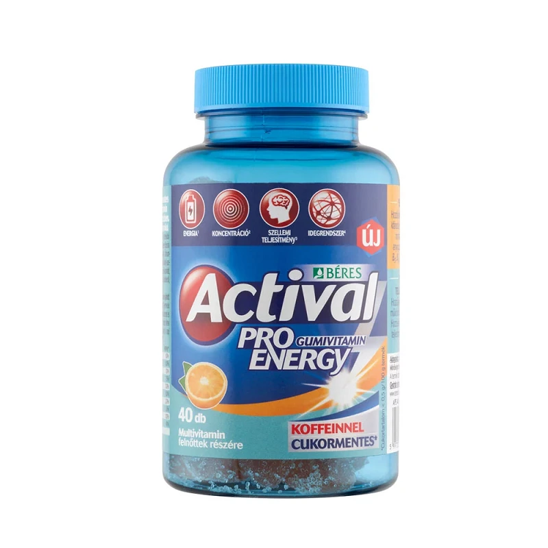Actival Pro Energy cukormentes gumivitamin narancs