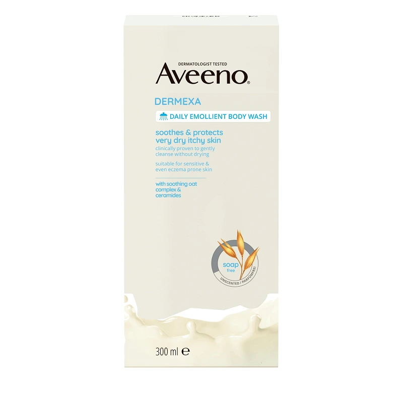 Aveeno Dermexa tusfürdő bőrpuhító illatmentes