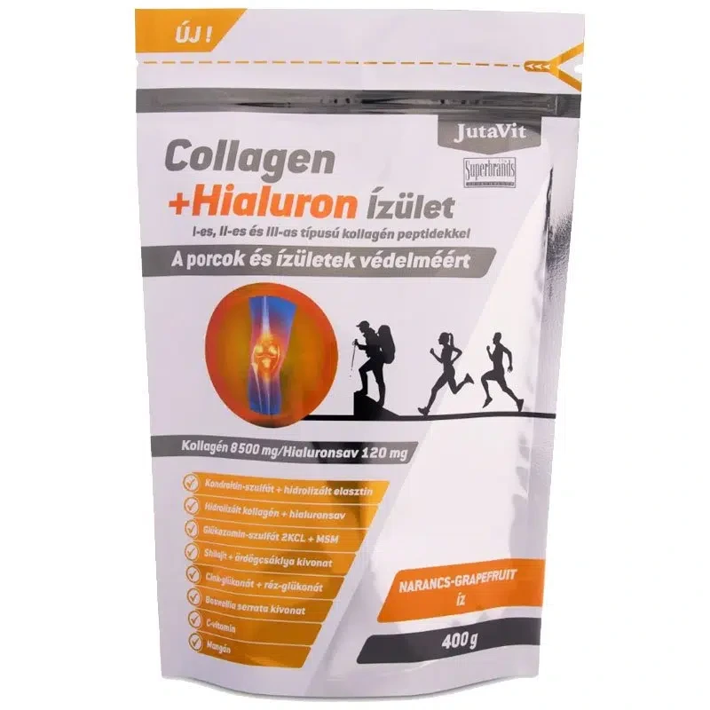 JutaVit Collagen+Hialuron Ízület por Narancs-Grapefruit
