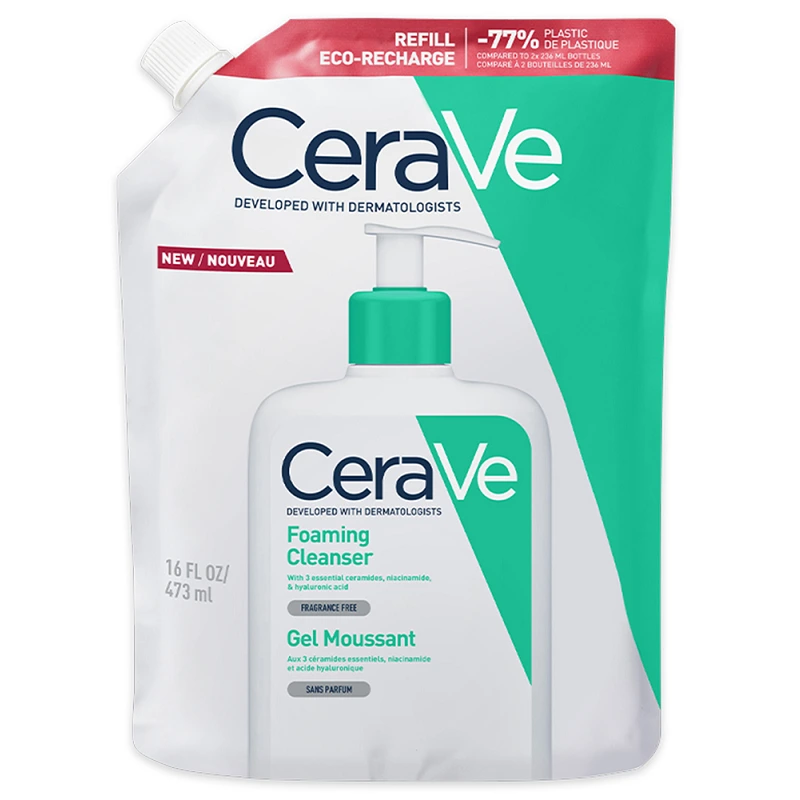 CeraVe habzó tisztító gél arcra, testre utántöltő