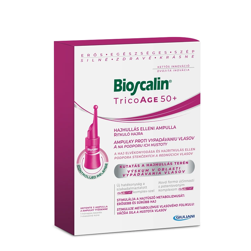 Bioscalin TricoAge 50+ Hajhullás elleni ampulla ritkuló hajra