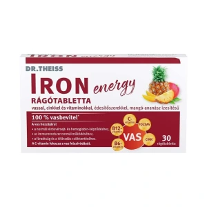 Dr. Theiss Iron Energy rágótabletta mangó ananász